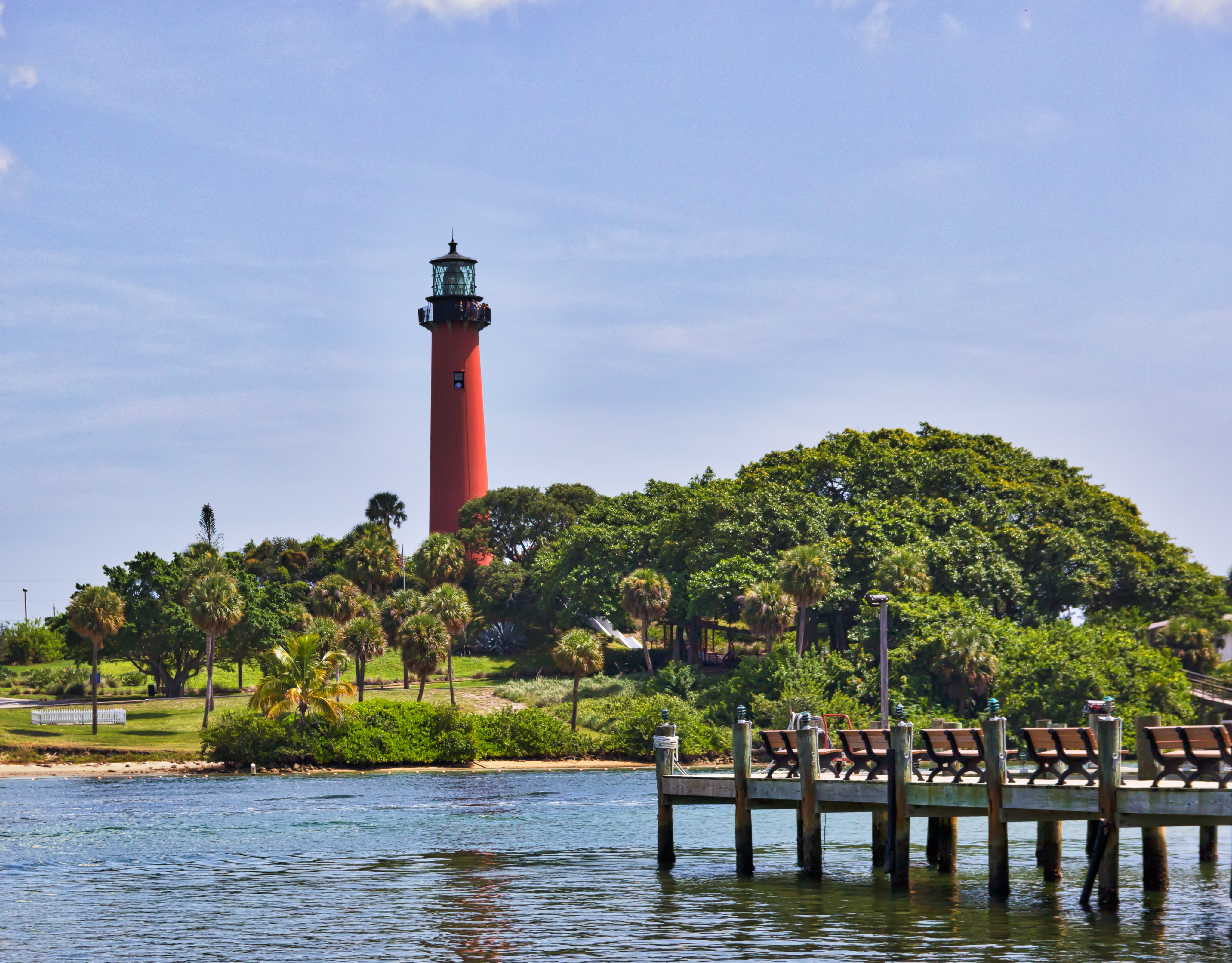 Jupiter Lighthouse and waterfront boardwalk representing outdoor and nature activities