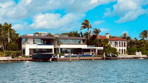 Waterfront luxury estate with boat dock